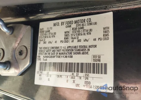 2014 Ford Transit Connect Xlt из США, поврежденный, VIN NM0GS9F70E1136158